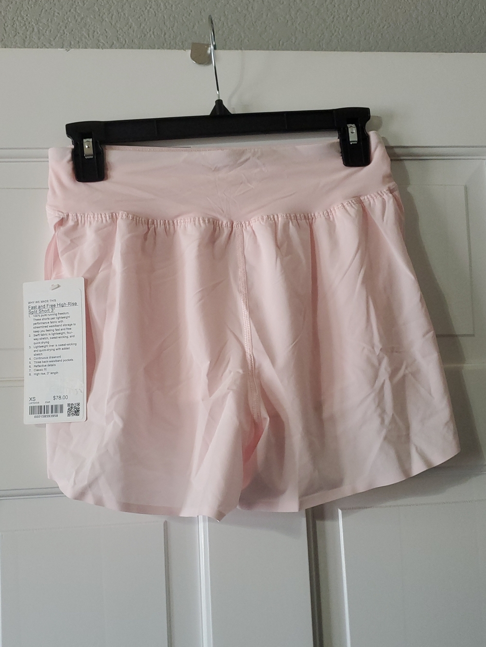 NWT Lululemon Fast And Free HR Split Short 3in Sz S(6) Pink Pearl - Picture 2 of 3